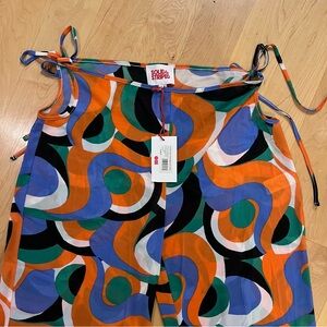 NWT SOLID & STRIPED - The Odette Pant Printed Mesh (Optic Swirl)